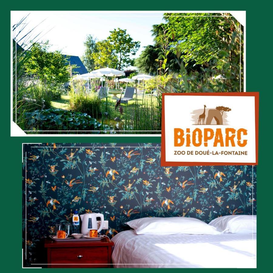 Logis Auberge Bienvenue Doue-la-Fontaine Bagian luar foto